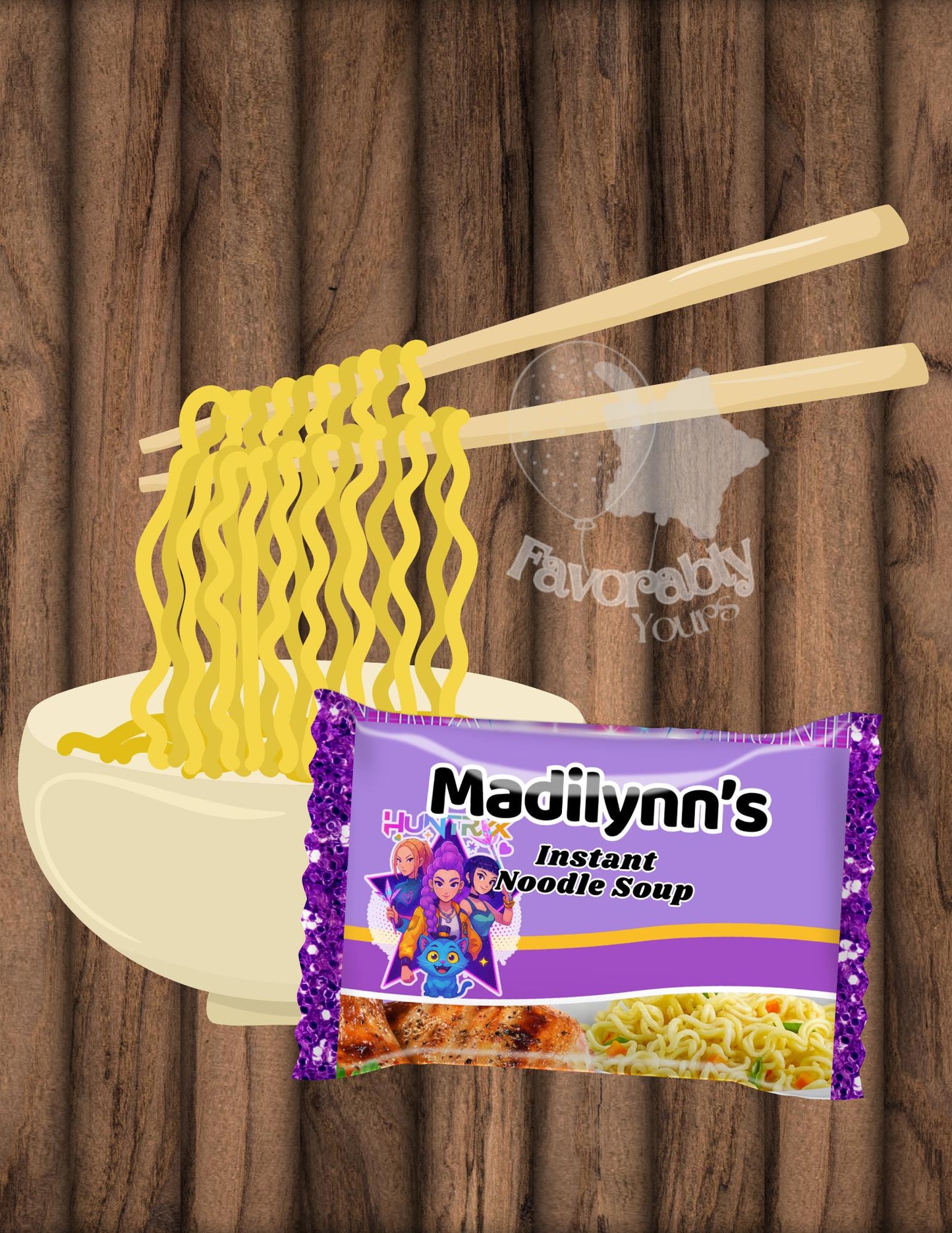 Editable Ramen Noodle Wrapper - Instant Party Download-kpop