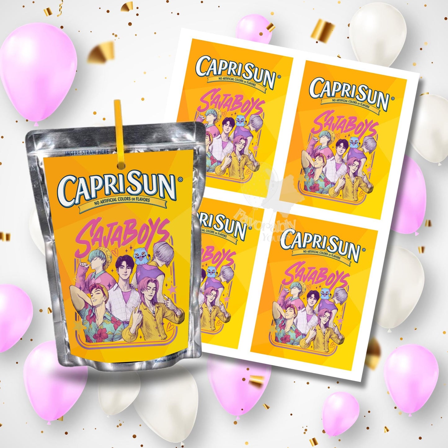 Editable Capri Sun Label - Instant Download for Any Theme