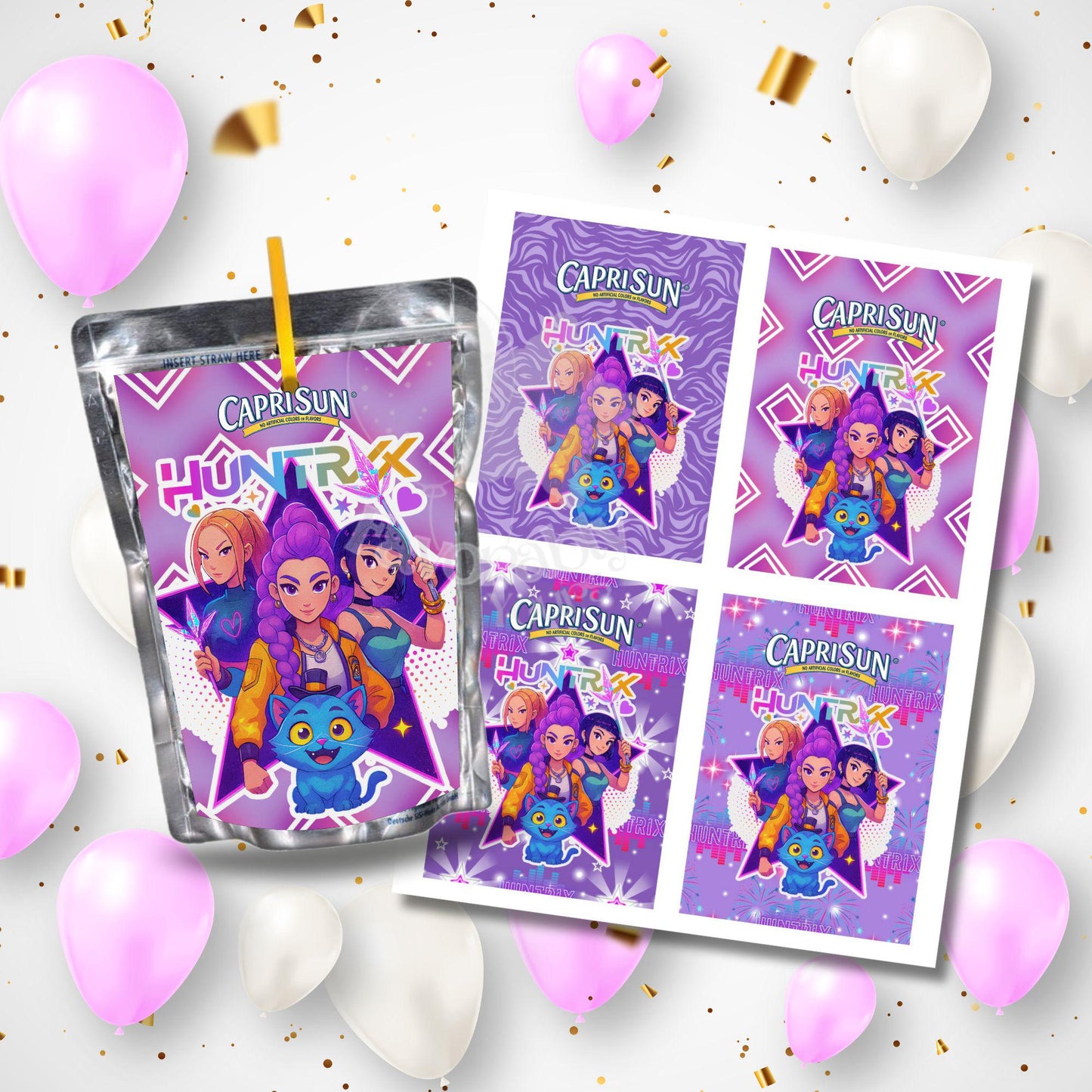 Editable Capri Sun Label - Instant Download for Any Theme- kpop