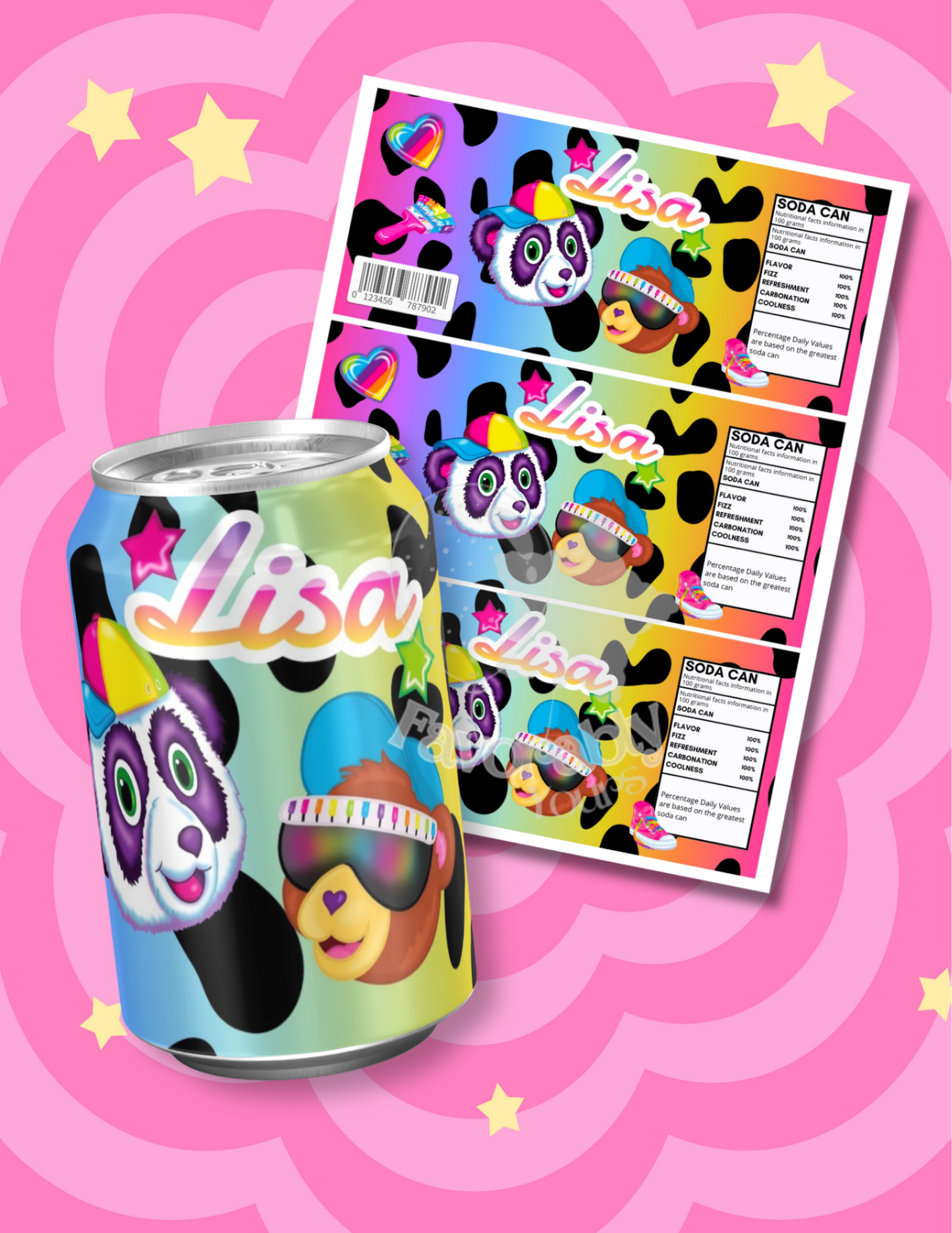editable soda can label-90s Nostalgia