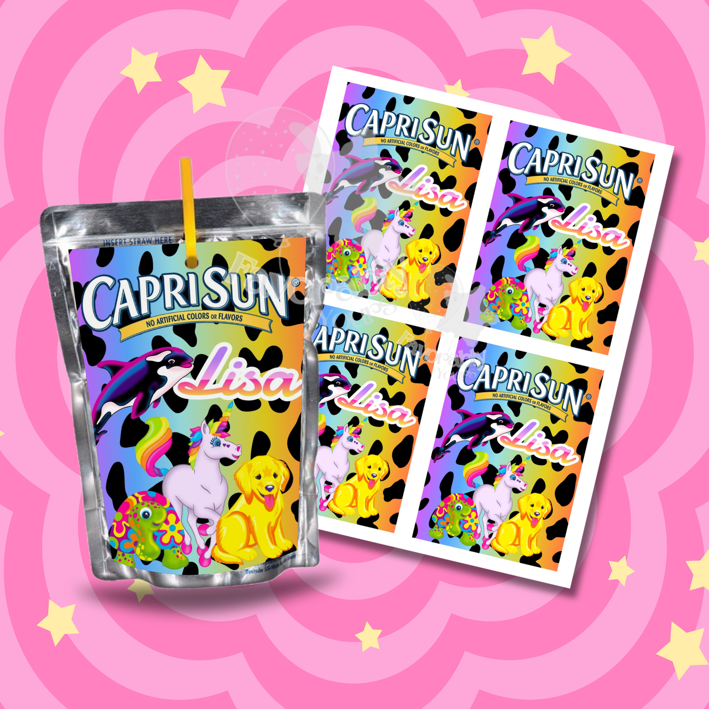 Editable Capri Sun Label - Instant Download//90s Nostalgia