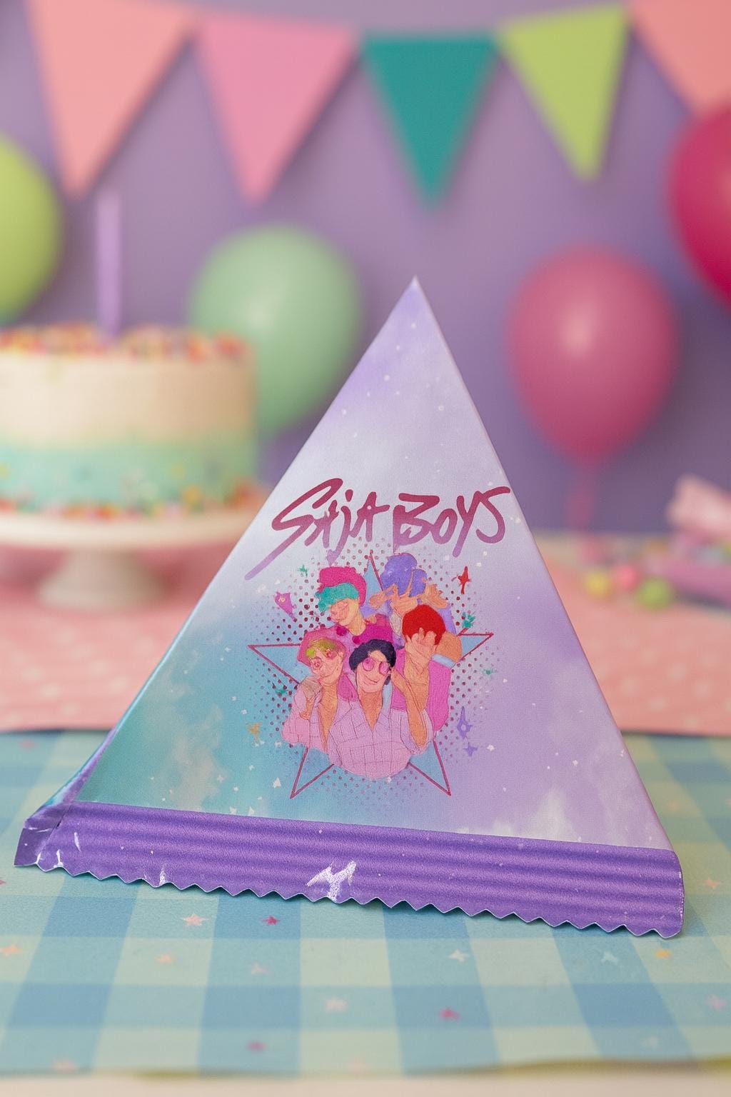 Saja Boys inspired Pyramid Party Favor – Digital file triangle Wrappers