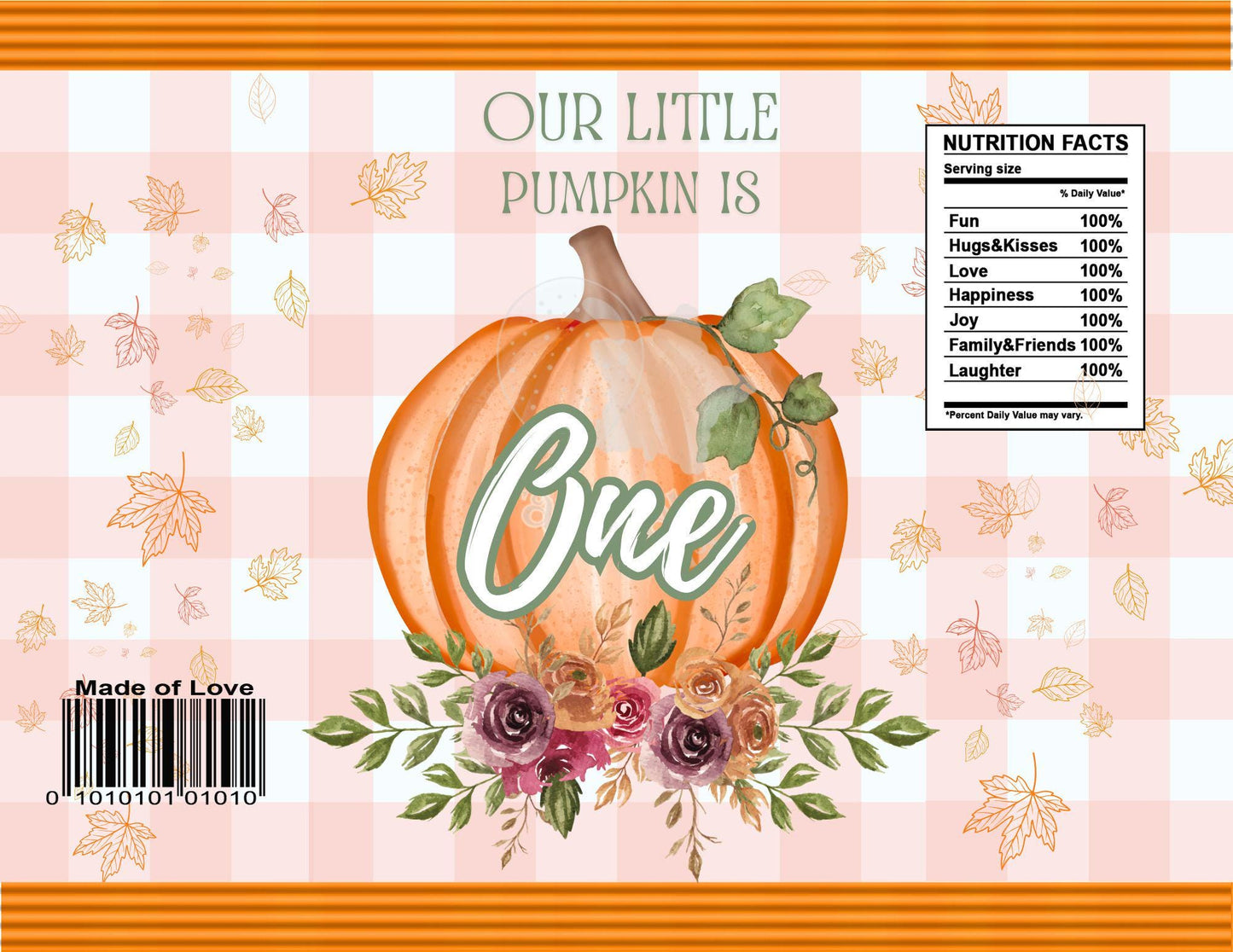 Editable Chip Bag Template - Custom Party Favor Digital Download-October fall
