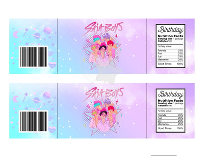 Editable Pringle can Template - Custom Party Favor Digital Download-kpop