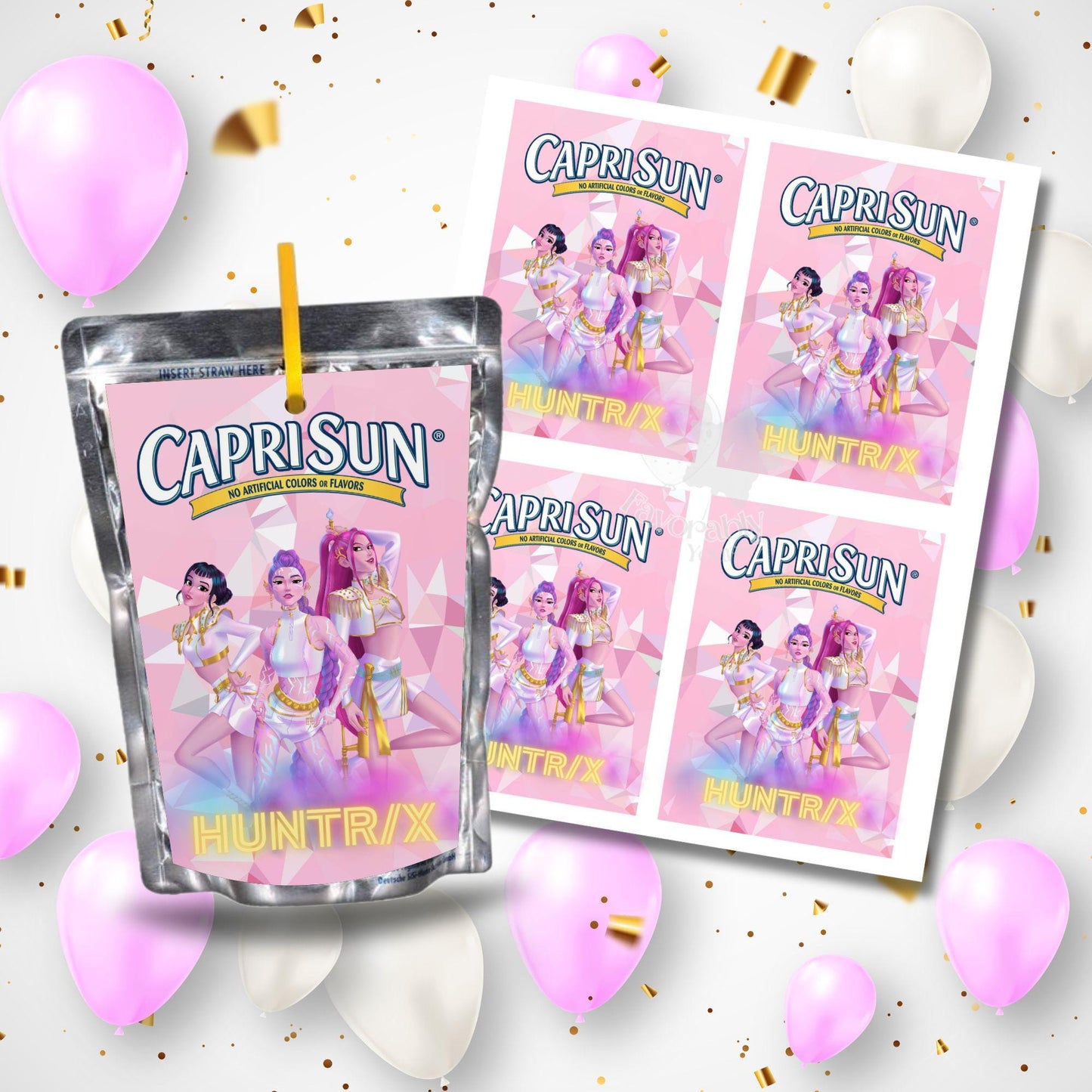 Editable Capri Sun Label - Instant Download for Any Theme- kpop