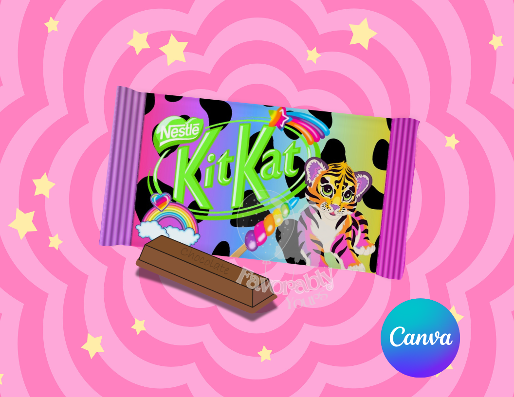 editable KitKat template- 90s Nostalgia