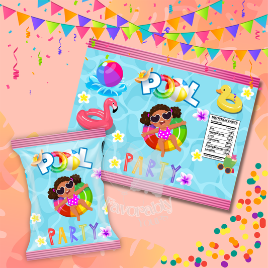 pool party chip bag